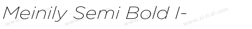 Meinily Semi Bold I字体转换